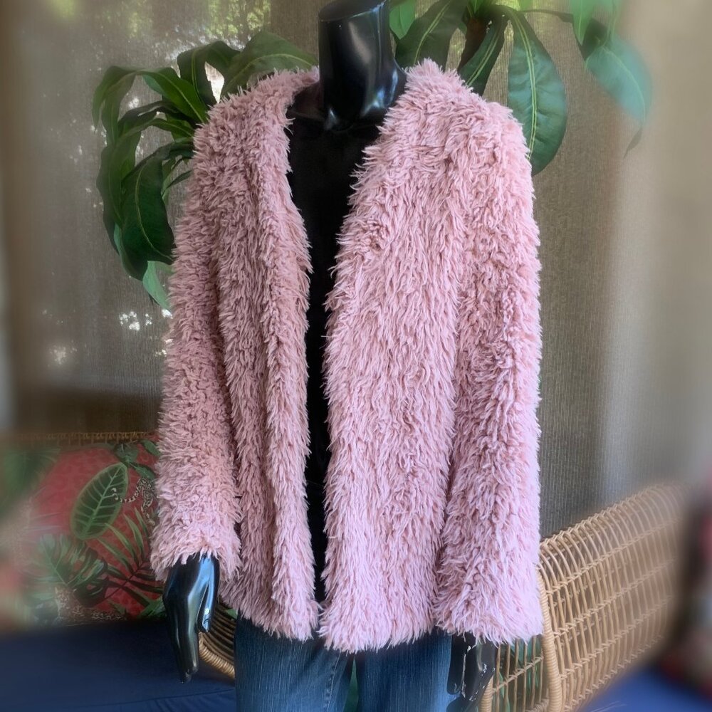 Charlotte Russe Teddy Shag Jacket Sz S